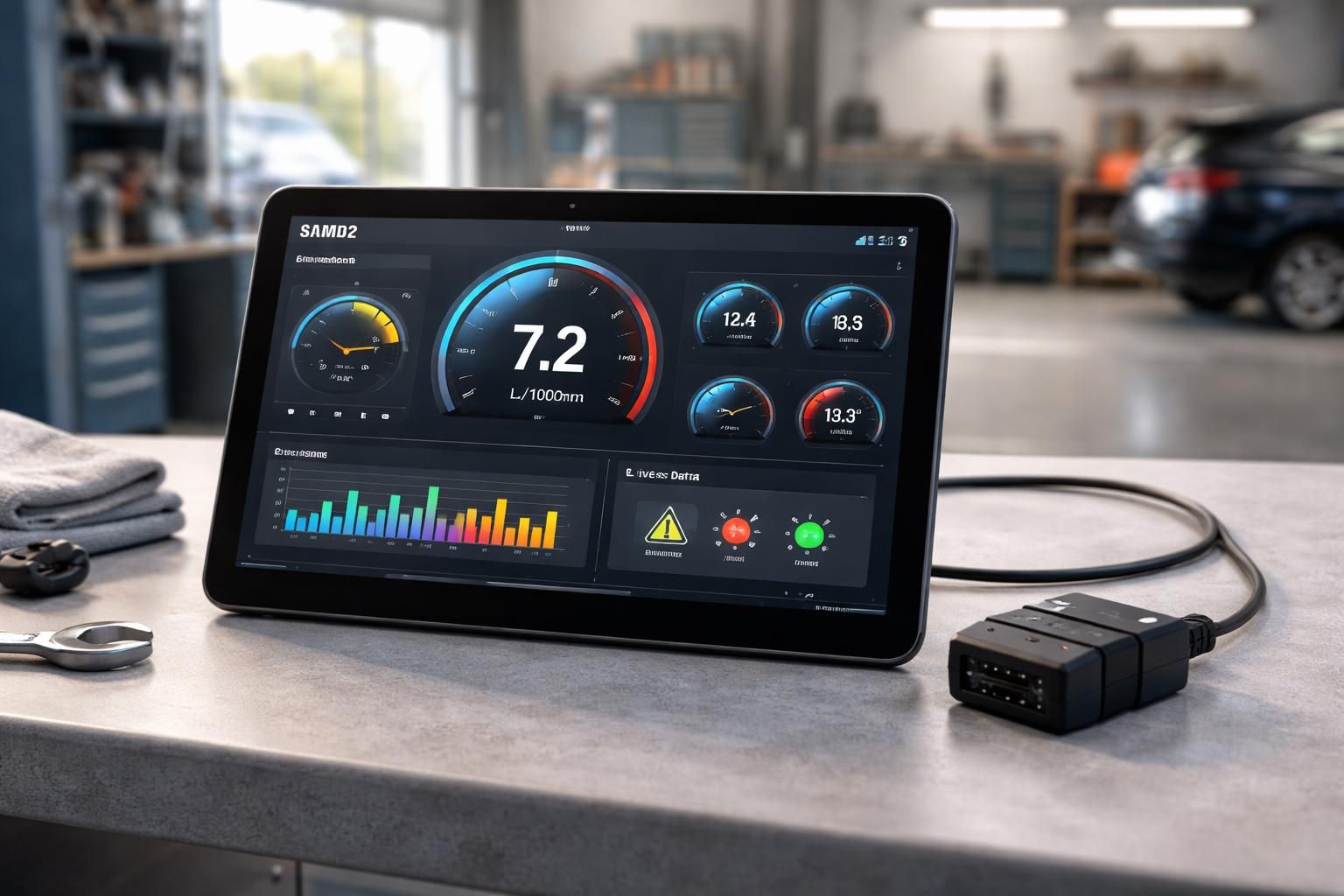 découvrez comment utiliser un appareil obd2 pour suivre la consommation et les défauts de votre véhicule directement sur une tablette samsung grâce à notre guide complet.